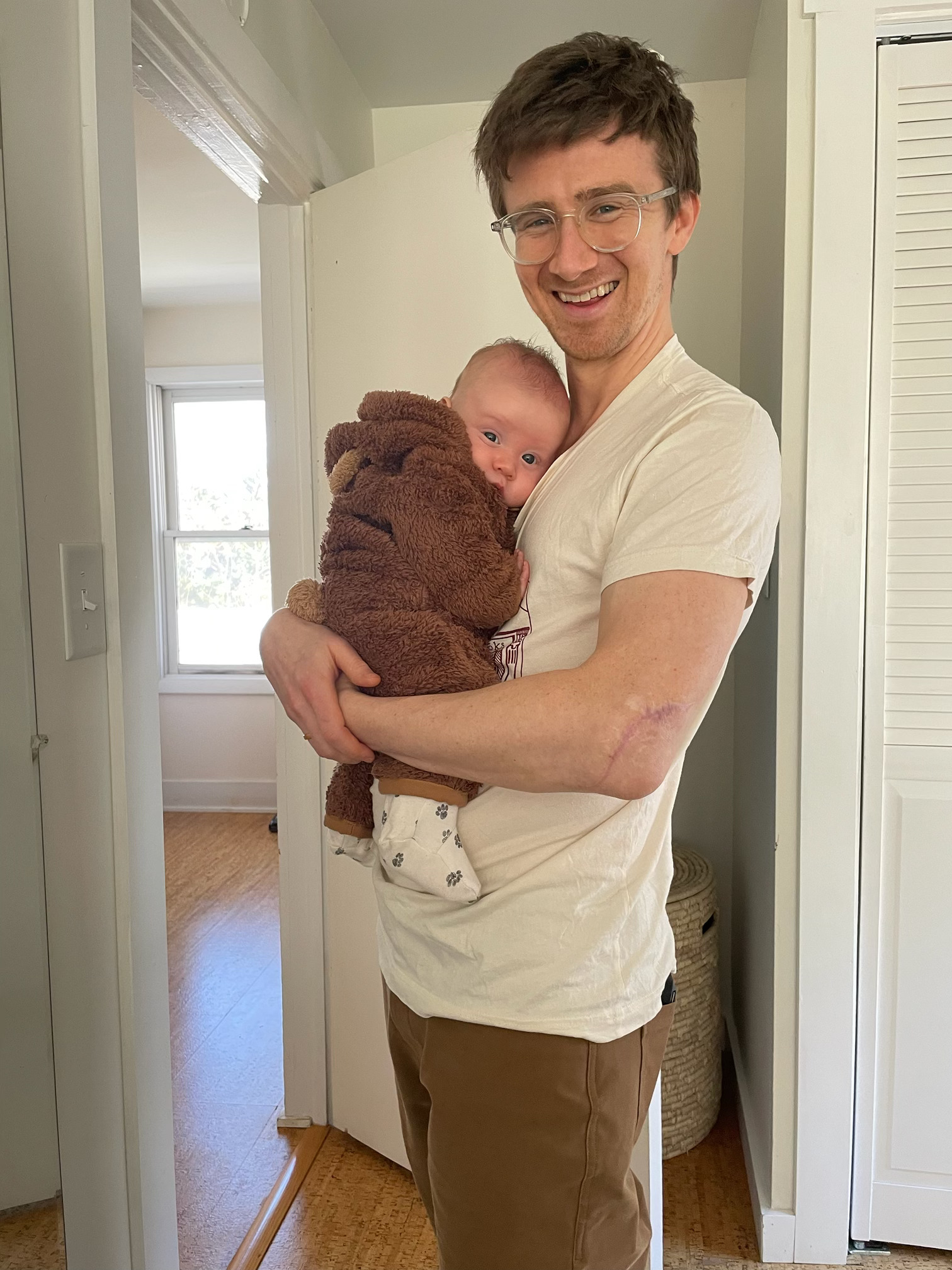 Jeff the author with his baby